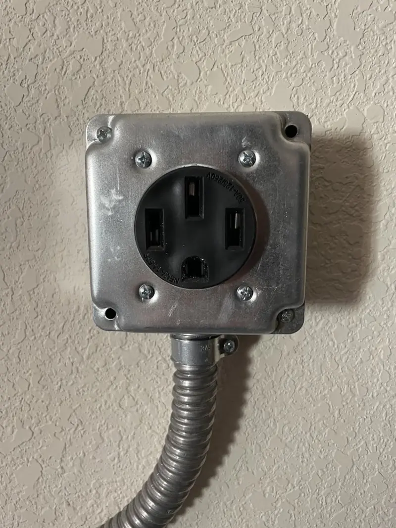 NEMA 14-50 outlet installed for Smart Home Electrical in Tallulah